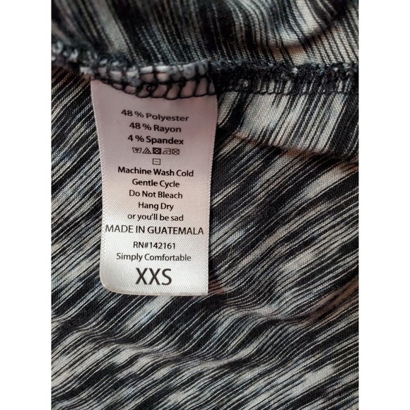 LuLaRoe T Shirt Dress Women 2XS Gray Space Dye Polyester Short Sleeve Round Neck - Picture 7 of 7